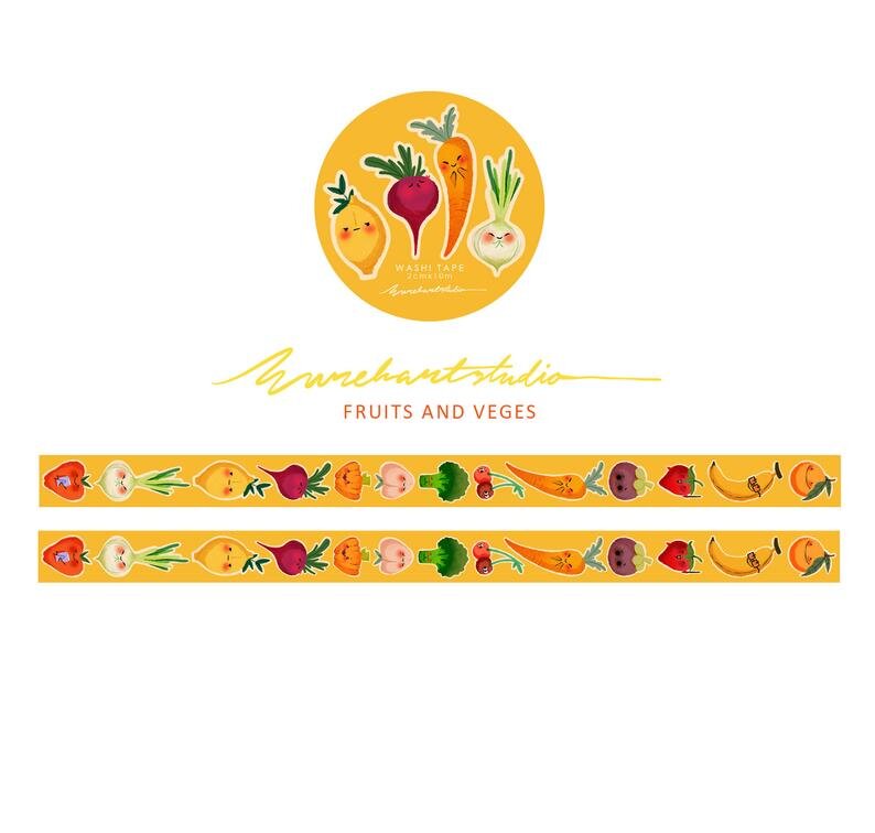 Fruits and Veges Washi Tape - Eurekart Studio