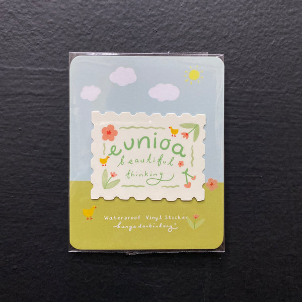 Eunioa Vinyl Sticker - Bunga dan Bintang